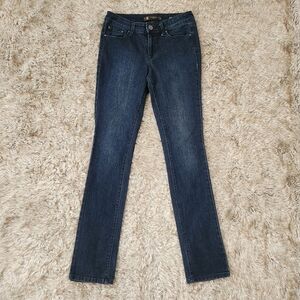 Kardashian Premium Denim The Kim Curvy Straight Jeans Dark Wash Women's Size 4